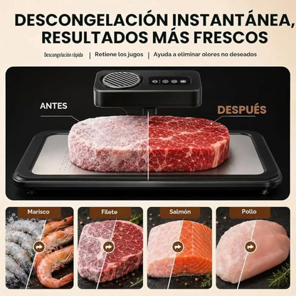 Bandeja descongeladora rápida que mantiene la comida jugosa